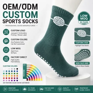 OEM ODM Custom Jacquard Crew Socks Cotton Athletic Socks With Custom Logo Summer Youth Breathable Low MOQ For Daily Wear Gym
