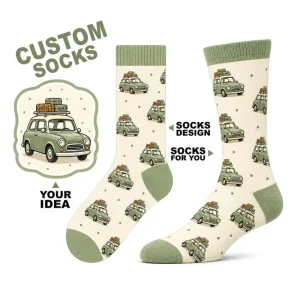 OEM ODM Digital Printing Crew Cotton Socks Warm Comfortable Private Label Export Ready Custom for E Commerce Stores