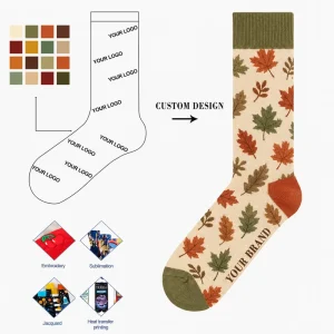 OEM ODM Full Color Digital Print Custom Design Socks for Promotional Gift Programs