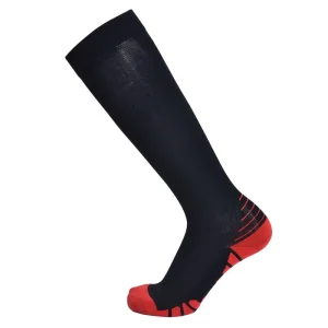 OEM ODM High Quality Unisex Compression Sport Socks Spring Nylon Spandex Sweat Wicking Antibacterial Cushion Knee High Bottom