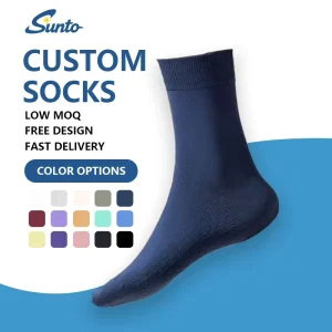 OEM ODM Service Custom Men’s Formal Dress Business Socks 100% Cotton Breathable Anti Foul Business Office Socks