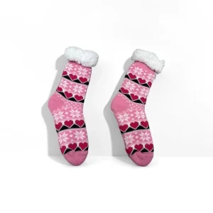 OEM ODM Service Soft Breathable Compression Crew Festive Xmas Indoor Socks for Women