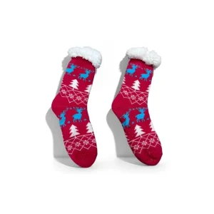 OEM ODM Service Soft Breathable Festive Xmas Crew Compression Transparent Daily House Socks for Women