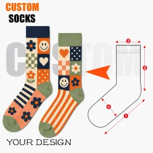 OEM ODM Spandex Nylon Cotton Crew Socks with Digital Printing for Summer Children’s Custom Private Label Brand Launch Projects