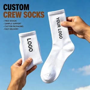 OEM Personalized Custom Logo Knitted Cotton Socks Customized Sports Socks For Men