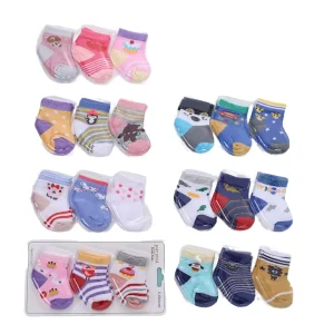 OEM Soft Cotton Baby Socks Newborn Infant Toddler Breathable Cute Crew Socks Bulk