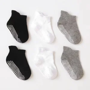 OEM Spring Autumn Socks for Boys Girls Cross Border E Commerce Children’s Non Slip Cotton Boat Socks