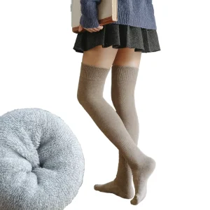 OEM Winter Terry Knee High Cotton Socks Breathable Long Tube Socks Custom Logo Fluffy Soft Cushion Length