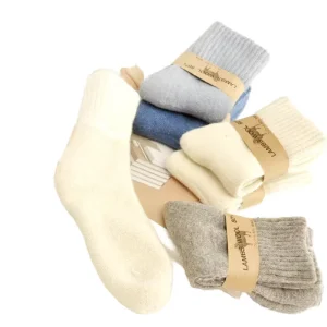 OEM Winter Warm Thick Crew Solid Terry Women’s Socks Comfortable Knitted Body Cuff Bottom Daily Use Anti-Bacterial