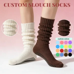 Oem Cotton Personalized Customised Home Wear Fashion Winter Socks Women Socks Knee High Soft Design Logo Slouch Custom Socks