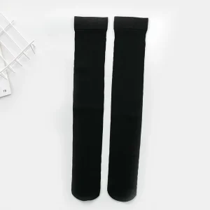 One Size Breathable Cotton Knee High Socks for Girls Custom Logo on Cuff Knitted Red School Socks for Daily Use Spring
