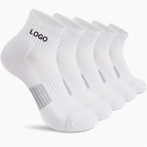 One Size Fits Most Sports Athletic Running Terry Ankle Men Women Custom Logo Sport Socks