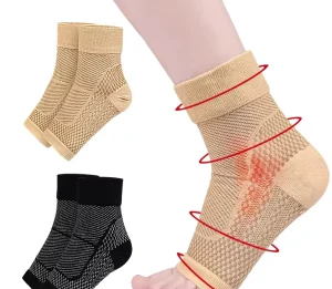 Open Toe Compression Socks Anti-Bacterial Spandex/Nylon Crew Height for Cycling Sports