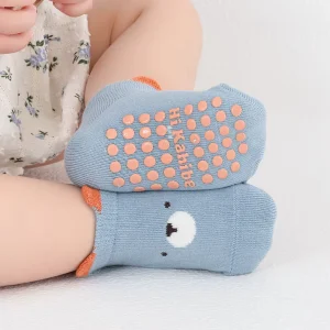 Organic Baby Boy Socks Cartoon 1-3y 3-5y Baby Anti Slip Sole Socks Custom Logo Grip Baby Socks Manufacturer