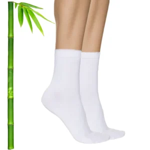 Organic Bamboo Fiber Crew Socks Custom Logo White Black Breathable Deodorant Spring Casual Plain Socks Crew Design