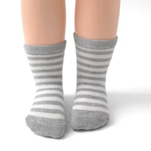 Organic Cotton Baby Kids Socks Custom Cotton Striped Floor Socks for Boys Non-Slip Casual Summer Knitted Socks