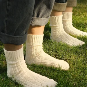 Organic Cotton Men’s and Women’s Thick Needle Socks Thick Yarn Knitted Retro Japanese Style Mid-calf Long Socks