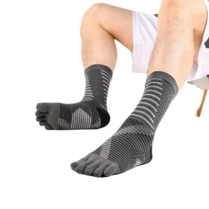 Outdoor Marathon Running Men’s Mid-calf Anti-slip Five-finger Socks Quick-drying Sports Socks