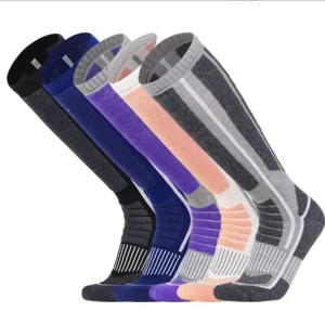 Outdoor Merino Wool Terry Socks Thickened Terry Loop Warm for Skiing Hiking & Athletic Use