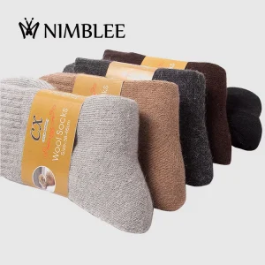 Outdoor Patchwork Thermal Warm Wool Thick Socks Men for Winter