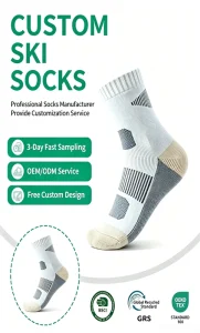 Outdoor Sports Skiing Crew Socks Men’s Wool Thick Knitted Sweat-Absorbent Winter Warm Body Logo Socks