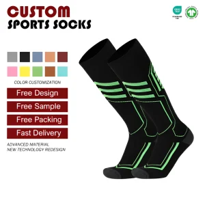 Outdoor Thermal Socks for Skiing and Hiking Non-Slip Loop Sports Socks for Adults and Children 100% Cotton Winter Season