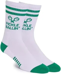 Performance Pickleball Crew Socks Mens and Womens Athletic Sports Socks Custom