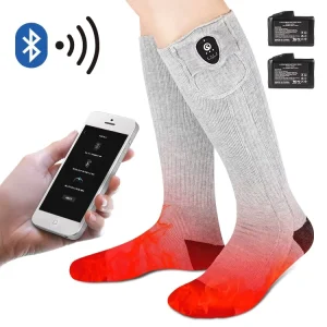 Personalized Custom Warm Cotton Winter Outdoor Sport Sock Thermal Men Women USB Electric Heated Socks With Battery