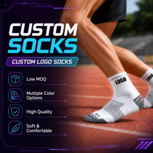 Personalized Custom Youth Basketball Ankle Socks Quick Dry Breathable Knit Running Unisex Custom Bottom Athletic Workout Socks