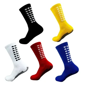 Personalized Soccer Socks Silicone Grippy Non Slip Terry Towel Bottom Unisex Crew Football Socks