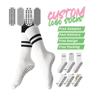 Pilates Grip Socks Custom Non Slip Yoga Sox High Quality Cotton Crew Yoga Sock Pilates Socks Anti Slip