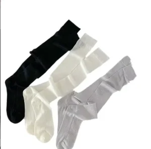 Plain Mesh Ladies Knee High Sock Thin Long Women Dress Socks Long Socks for Women Breathable