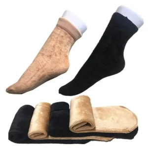 Plus Size Fluffy Fuzzy Cozy Solid Color Thermal Warm Thick Wool Women Socks for Winter