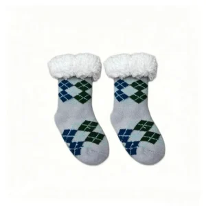 Polar Bear Crew Winter Anti Slip Knitted Socks for Toddlers Featuring Cute Polka Dots