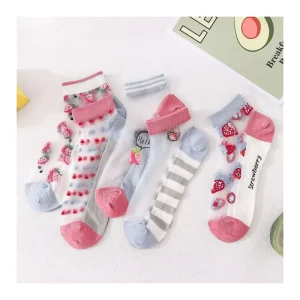 Popular Women’s Thin Transparent Ankle Short Socks
