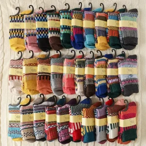 Premium Cozy Light Knitted Crew Thick Terry Warm Women’s & Men’s Winter Socks