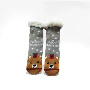 Premium Double Layer Animal Pattern Sleep Christmas Socks for Girls