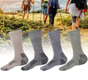 Premium Merino Wool Hiking Socks Anti Blister Thermal Cushion Sport Socks for Winter Outdoor Performance