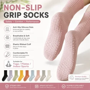 Premium Non Slip Yoga Pilates Socks for Women Breathable Elastic Indoor Sports Performance OEM Custom Logo B2B Bulk Supply