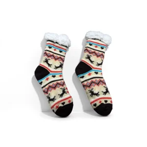 Premium Non skid Classic Striped Sleep Socks for Ladies