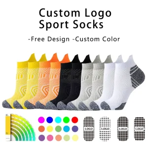 Premium Seamless Eco Friendly Quick Dry Crew Compression Socks Lightweight No Show Ankle Men Women Breathable Youth Bottom