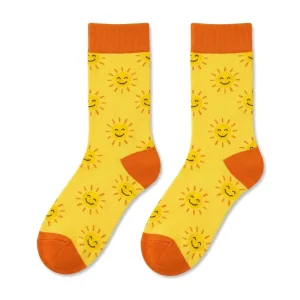 Premium Soft Cotton Socks Cute Style Jacquard Pattern Breathable High Quality Custom Adult Crew Socks OEM ODM Casual Socks