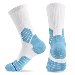 Premium Terry Knitted Cushioned Crew Anti Odor Breathable Mens Sports Socks for Sports Gym