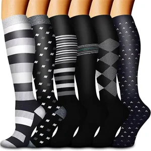 Pressure Socks Outdoor Sports Socks for Men and Women Thigh High Knee Over Compression Breathable Solid Color