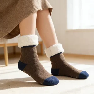 Price Fleece Liner Non Slip Mid Cut Thermal Socks Winter Women’s Comfort Socks for Daily or Sports