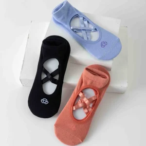 Printed Yoga Custom Logo Socks Glue Dispensing Non slip Grip Women’s Sports Socks