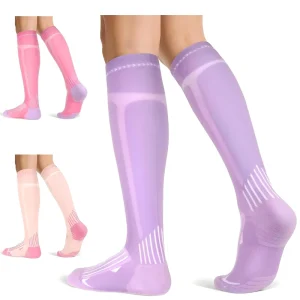Private Label Custom Logo 20-30 MmHg Graduated Healthcare Compression Socks High Quality Stretchy Long Compression Socks