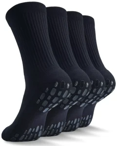 Private Label Non Slip Grip Socks Premium Breathable Cushioned Anti Blister Football Basketball Training Sports Soccer Socks
