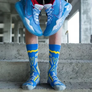 Professional Anti-Slip Basketball Socks Mid Calf Sports Socks Cushioned Sweat Absorbing Athletic Training Socks