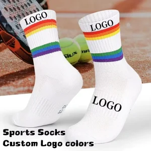 Professional Anti Slip Breathable Sweat Absorbing Crew Towel Bottom Men’s Women’s Sports Spandex/Nylon Customize Logo Socks